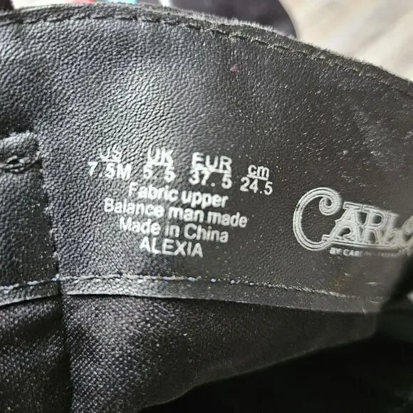 Carlos by Carlos Santana Black Over the Knee Boots with Red Floral Embroidery - Picture 7 of 15